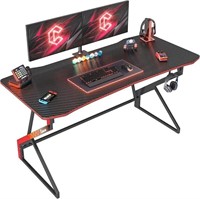 55" Z-Shaped Gaming Computer Workstation Desk