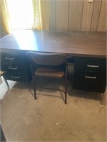 Metal Desk with chair