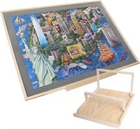 Home and Mix Wooden Puzzle Board Portable Folds