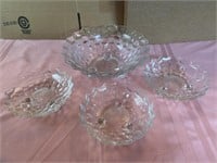 Fostoria Footed fruit bowl and footed bowls