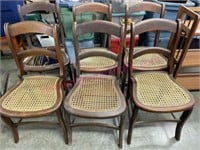 Set of 6 Antique caned chairs (circa 1900)