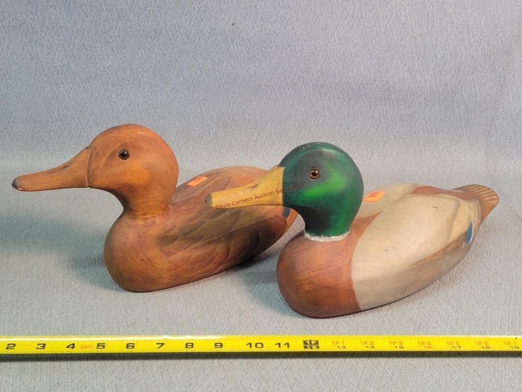 2- Wooden Ducks