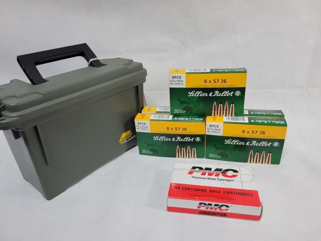 120 RDS. ASSORTED  8 MM AMMUNITION IN DRY BOX