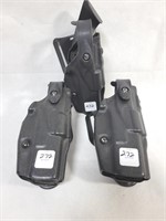 (3) SAFARILAND USED DUTY HOLSTERS FOR GLOCK 19