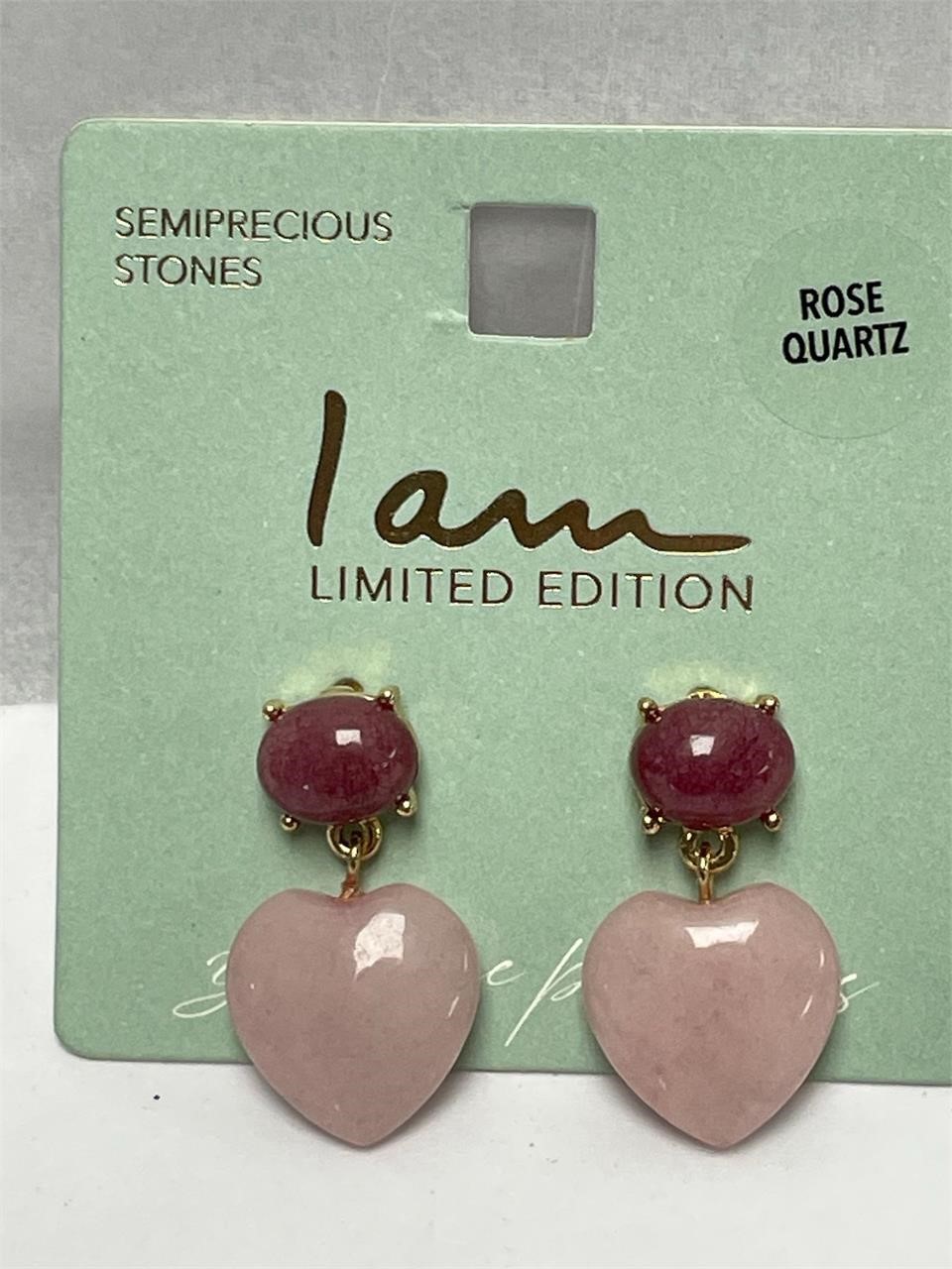 "I Am" Rose Quartz Earrings