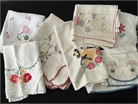 Vintage Embroidered Tablecloths, Towel, Bsg,
