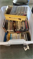 Tote of miscellaneous CDs