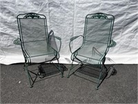 (2) Vtg. Metal Patio Chairs