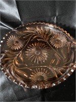 VTG Sunflower Pressed Glass Platter