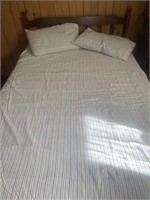 Twin bed - mattress, and box, springs and pillows
