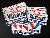 10 Vintage Valvoline Racing Stickers 1980s