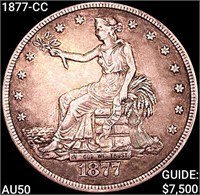 1877-CC Silver Trade Dollar CLOSELY UNCIRCULATED
