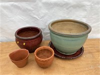 Selection of Glazed Planters