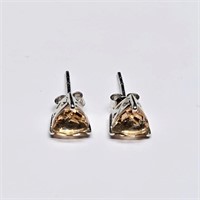 Silver Morganite(1.5ct) Earrings