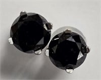 $1600 14K  Black Diamond (1.6ct) Earrings