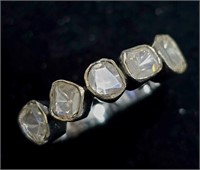 $500 Silver Antique Custom Design Falt Diamond In