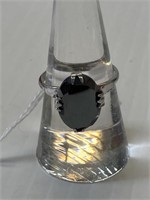 Ring size 7 - black onyx sterling