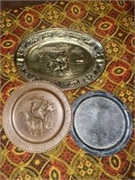2 wall plates, 1 silver plate