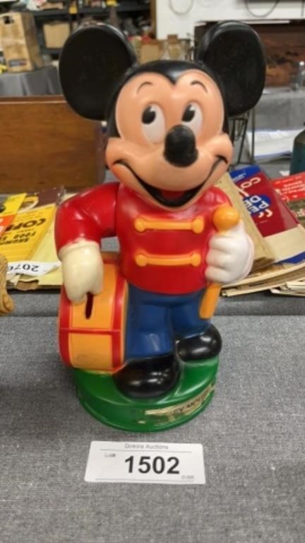 Walt Disney Mickey Mouse Drummer Bank 1970's