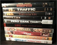 10 DVDs, Spiderman, Zero Dark Thirty