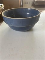 Large blue stoneware bowl