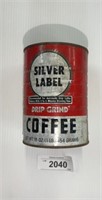 Vintage silver label drip grind coffee can