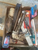 Misc tools - grease, gun, pliers, scraper,