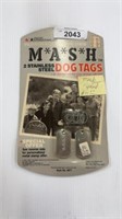 Vintage mash, two stainless steel dog tags