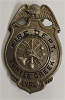Trutle Creek, PA Fire Dept Volunteer Badge