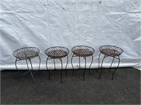 Set of 4 Wire Metal Planter Tables