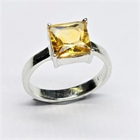 Silver Citrine(1.8ct) Ring