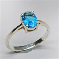 Silver Gem Stone(1.35ct) Ring