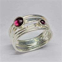 Silver Garnet(0.4ct) Ring