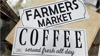 COFFEE & FARMERS MARKET SIGNS