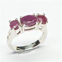 Silver Ruby(2.9ct) Ring