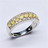 Silver Opal Cz(1.25ct) Ring
