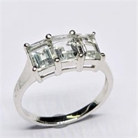 Silver Aquamarine(2.25ct) Ring