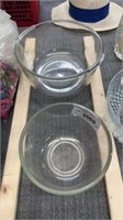 Glass, mixing bowls