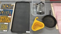 Boot mat and kitchen items