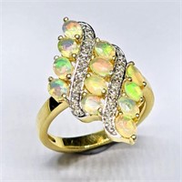 Gold plated Sil Opal Cz(2.7ct) Ring