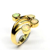Gold plated Sil Opal(0.9ct) Ring
