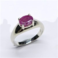 Silver Ruby(1.1ct) Ring