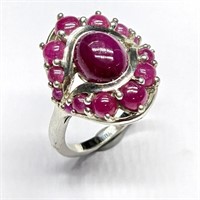Silver Ruby(3.5ct) Ring