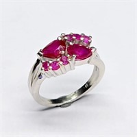 Silver Ruby(2.9ct) Ring