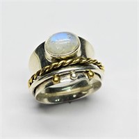 Silver Moon Stone(1.35ct) Ring