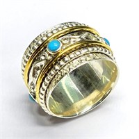 Silver Turquoise(0.2ct) Ring