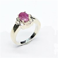 Silver Ruby(0.9ct) Ring