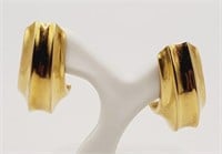 (H) 14kt Yellow Gold Pierced Earrings (1" long)