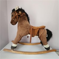 Plush Ride-on Rocking Horse - Horse H:26" L:33"