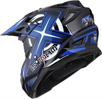 1Storm Adult Motocross Helmet  Sonic Blue  XL